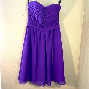Alfred Angelo Dress  Purple Strapless Formal Lined Sweetheart Dress Size 4